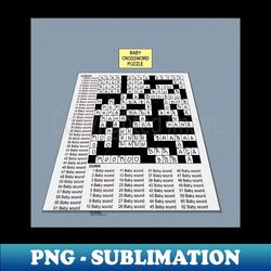 baby crossword puzzle - instant png sublimation download - boost your success with this inspirational png download