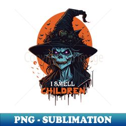 ugly witch wearing hat smell children halloween - instant sublimation digital download - stunning sublimation graphics