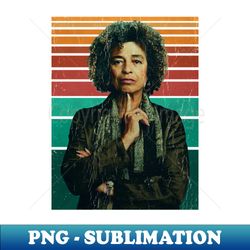 angela davis retro - png transparent digital download file for sublimation - vibrant and eye-catching typography