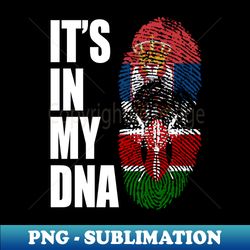 serbian and kenyan vintage heritage dna flag - png transparent digital download file for sublimation - instantly transform your sublimation projects