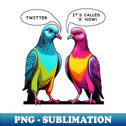 two pigeons chatting - digital sublimation download file