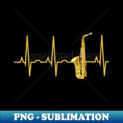 saxophone player sax heartbeat - unique sublimation png download