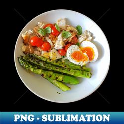 food chicken salad and asparagus photo - decorative sublimation png file