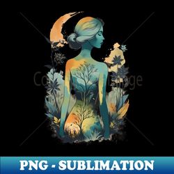 vintage nature muse. female body. - premium sublimation digital download