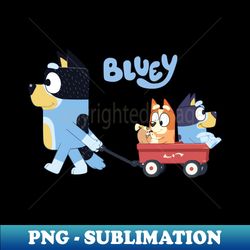 bluey bandit, bluey, bingo wagon ride - instant png sublimation download