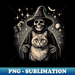 mystical wizard cat night - png transparent sublimation file