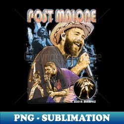 post malone vintage bootleg graphic full color - decorative sublimation png file