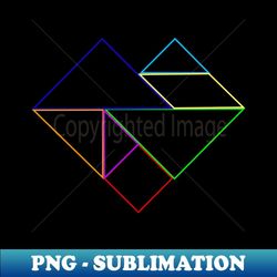 empty heart tangram halloween - stylish sublimation digital download