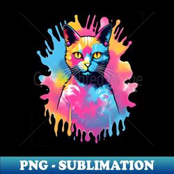 tie dye cat - signature sublimation png file