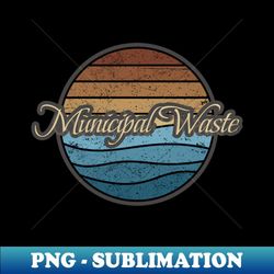 municipal waste retro waves - png transparent sublimation design