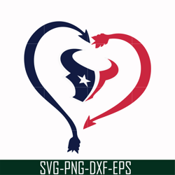 houton texans heart svg, texans svg, nfl svg, png, dxf, eps digital file nfl10102022l