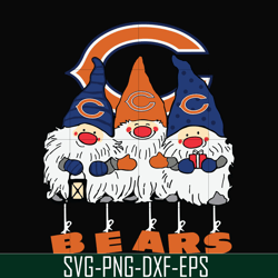 gnomes chicago bears svg, gnomes svg, bears svg, png, dxf, eps digital file nnfl0307007