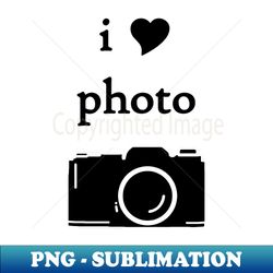 i love photo black text - retro png sublimation digital download