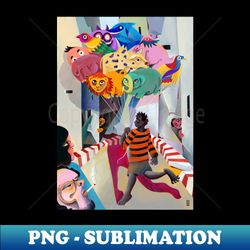 the balloon seller - decorative sublimation png file