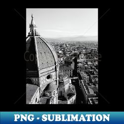 black and white santa maria del fiore florence italy photography - signature sublimation png file