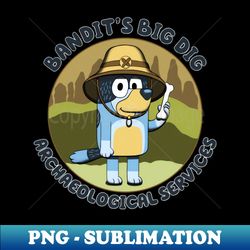 bandit bluey - png transparent digital download file for sublimation