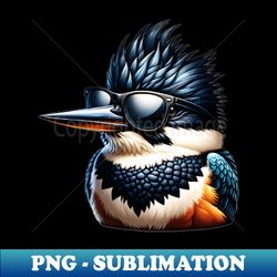 belted kingfisher - modern sublimation png file