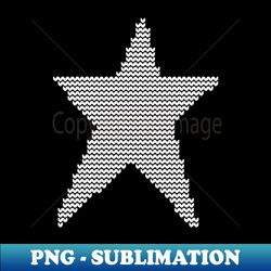 White Christmas Star - PNG Sublimation Digital Download