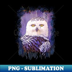 snowy owl - lavender