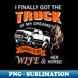 horse husband loves truck - funny gift