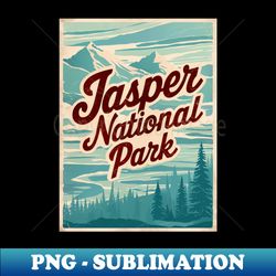 retro poster of jasper national park - elegant sublimation png download