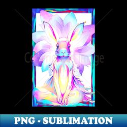 rainbow rabbit - aesthetic sublimation digital file