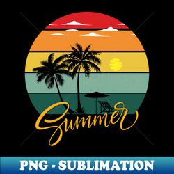 summer. colorful sunshine design, tropical paradise vacation, vintage - professional sublimation digital download