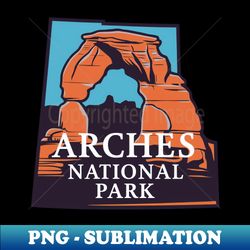 utah arches national park us treasure - instant png sublimation download