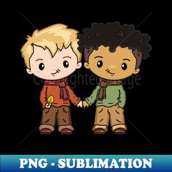 cute lgbtq gay bi racial and blonde fun gay-bee male couple - high-quality png sublimation download