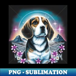 glowing beagle - png transparent sublimation design