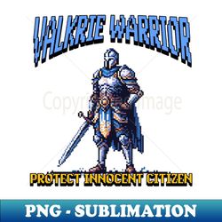 knight valkrie warrior pixel art - unique sublimation png download