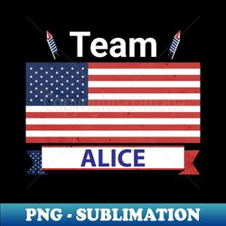 team alice usa american flag star stripe - high-resolution png sublimation file