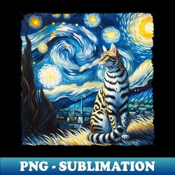 toyger starry night inspired - artistic cat