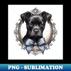 black staffy - decorative sublimation png file