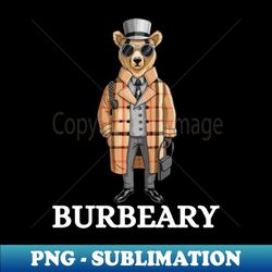 burbeary fashion designer teddy bear brown bear gift for bear lover anthropomorphic - premium png sublimation file