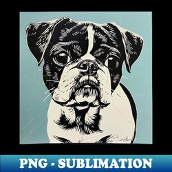 retro vintage aesthetic pug - premium png sublimation file