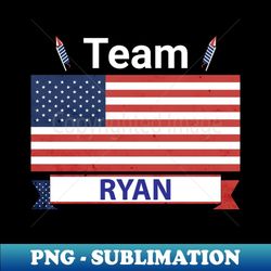 team ryan usa american flag stars stripe - instant sublimation digital download