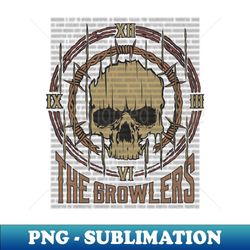 the growlers vintage skull - exclusive png sublimation download