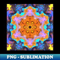 psychedelic hippie orange and blue - high-resolution png sublimation file