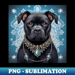 black staffy jewel - exclusive sublimation digital file