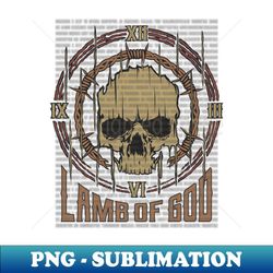 lamb of god vintage skull - special edition sublimation png file