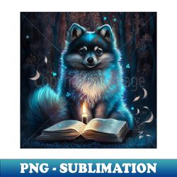 witchy pomsky - trendy sublimation digital download