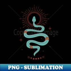Turquoise Snake - Elegant Sublimation PNG Download