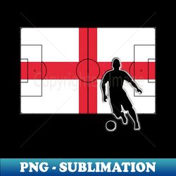 england football flag with football player - sublimation-ready png file