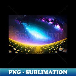 galaxy flowers - png transparent sublimation file