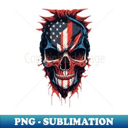 american flag skull - digital sublimation download file