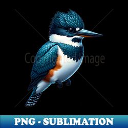 belted kingfisher - png transparent sublimation file