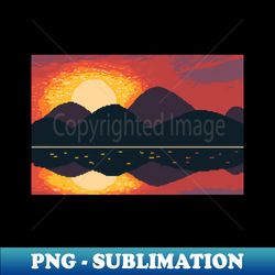 landscape pixel art - aesthetic sublimation digital file