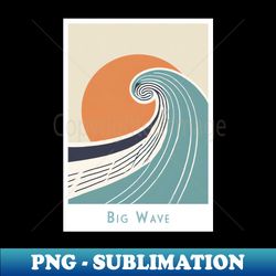Minimal Retro Vintage Sweeping Wave at Sunset - Premium PNG Sublimation File
