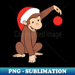 curious george natal - instant sublimation digital download